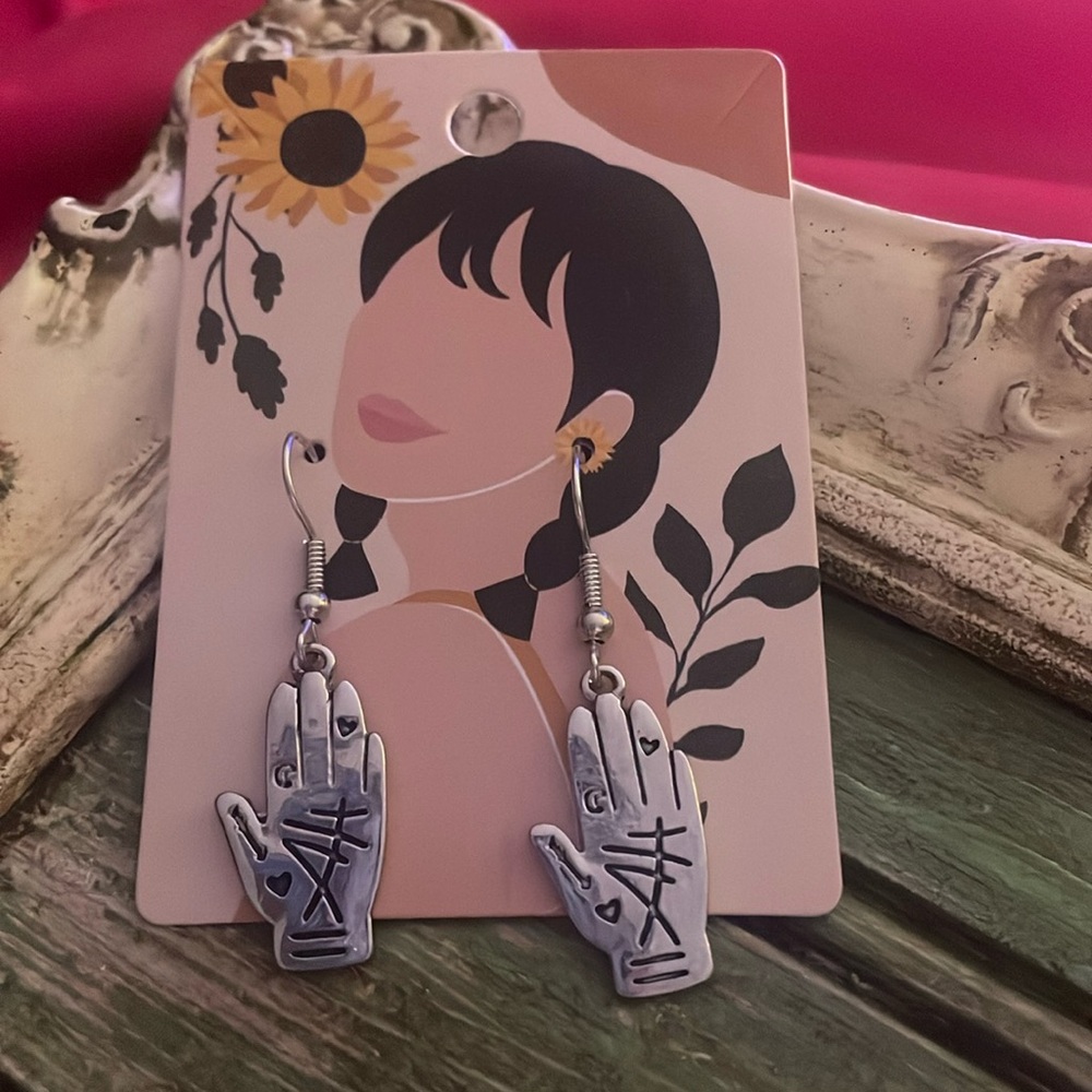 Palm Reading Earrings